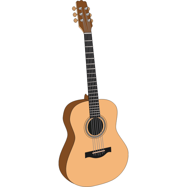 Acoustic guitar vector drawing