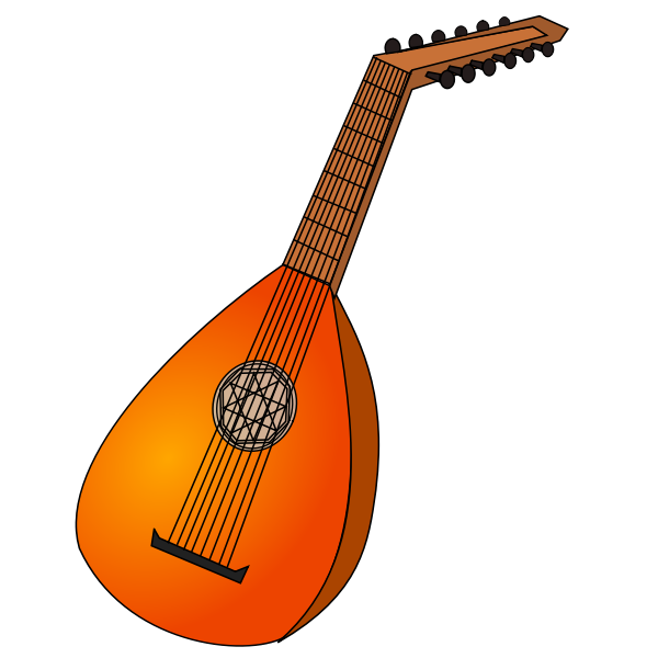 Lute instrument vector image