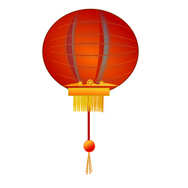 Chinese lantern vector image | Free SVG