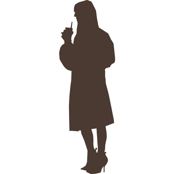 Party girl silhouette vector image