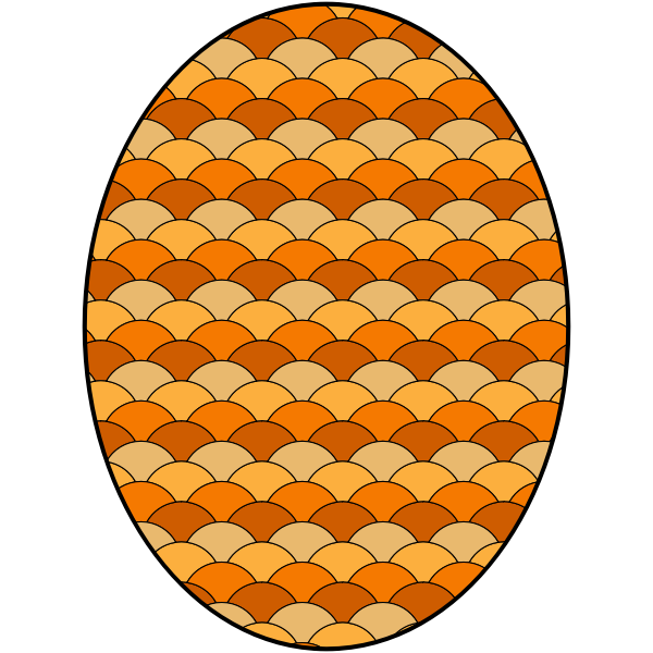 Egg with pattern