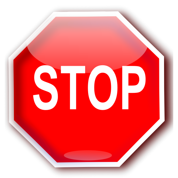 Red STOP sign graphics vector image