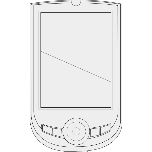 PDA device vector clip art