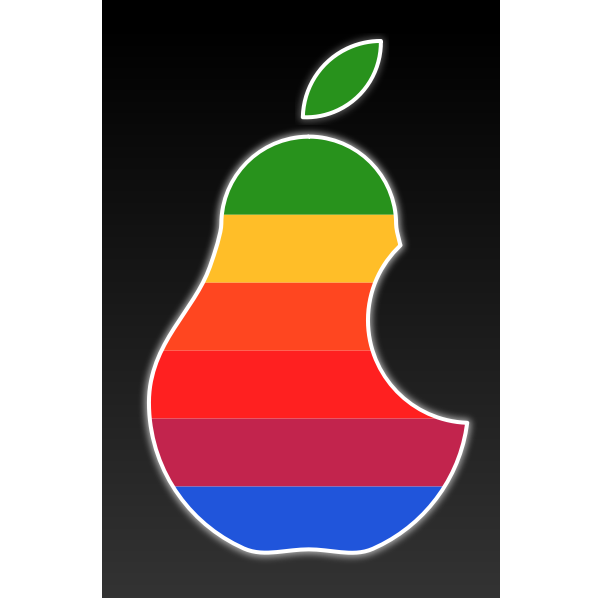 Vector clip art of multi color pear logo