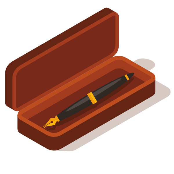 A luxurious pen in the box