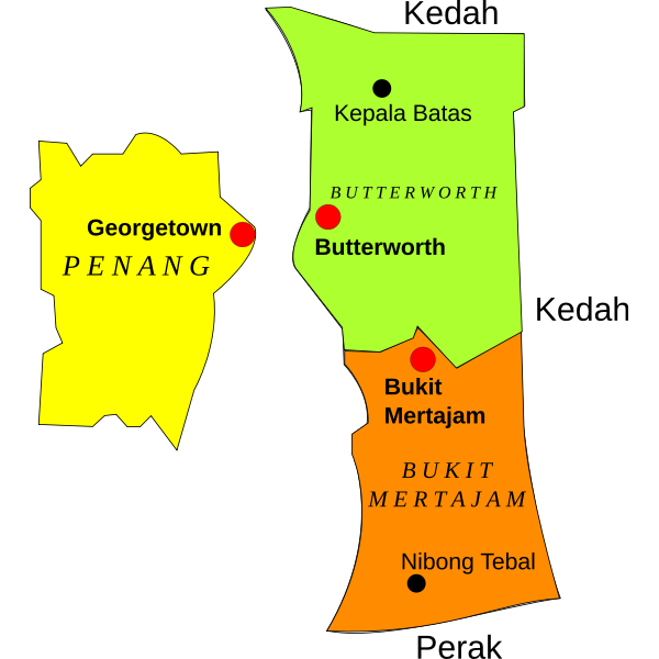 Map of Pualu Pinang