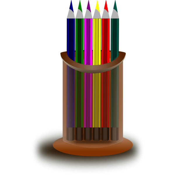 Coloerd pencils stand vector image