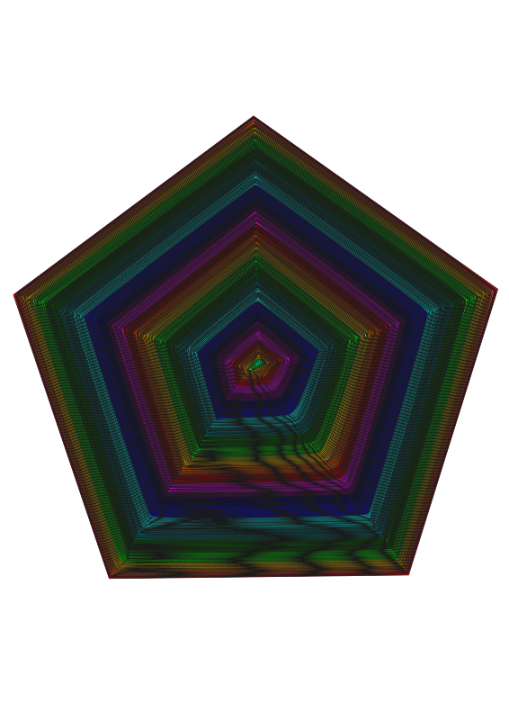 Colorful pentagon