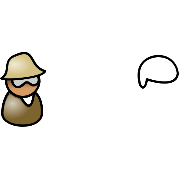 Vector clip art of guy with glasses and hat avatar