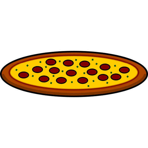 Pepperoni pizza illustration