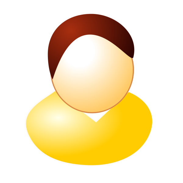 Yellow user avatar vector graphics