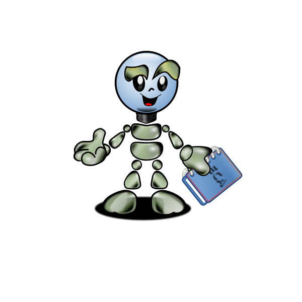 Cartoon robot figure
