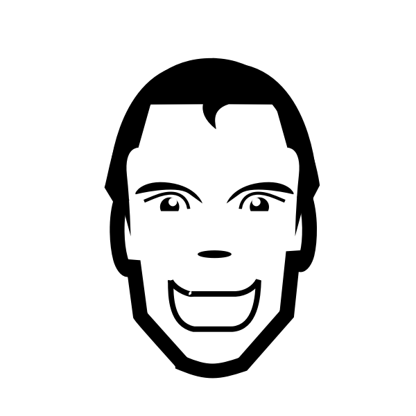 Smiling man's face | Free SVG