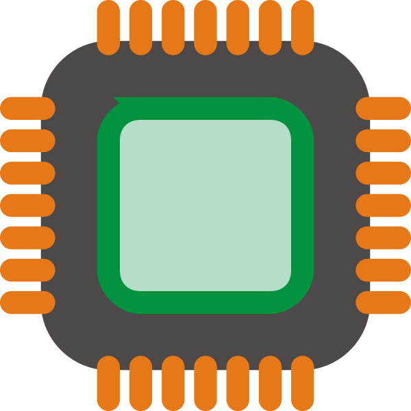 Generic computer chip vector image Free SVG