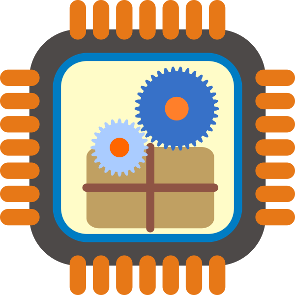 Vector image of stylized packet processor icon