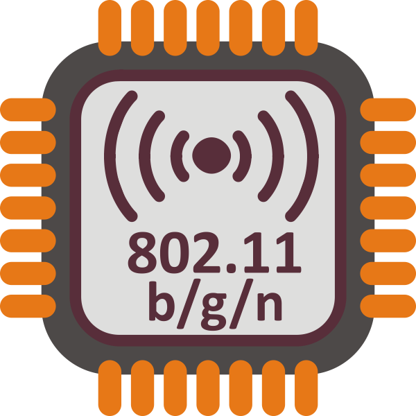 WiFi 802.11 b/g/n color vector clip art