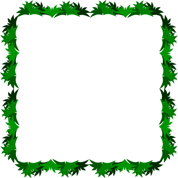 Vector clip art of grass decorated border | Free SVG
