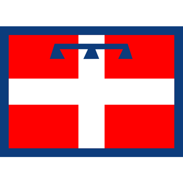 Piedmont region flag vector illustration