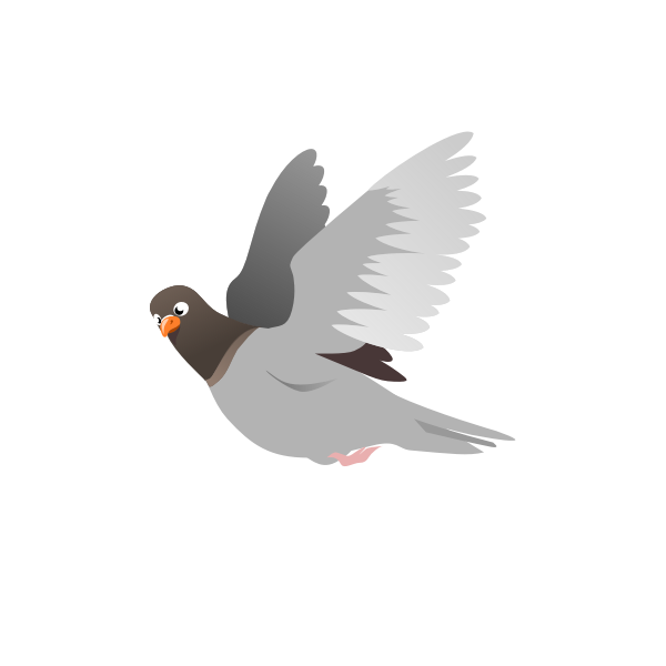 Flying pigeon vector image | Free SVG