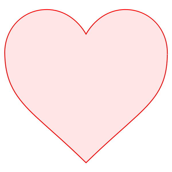 Pink Heart With Red Border Vector Image Free Svg