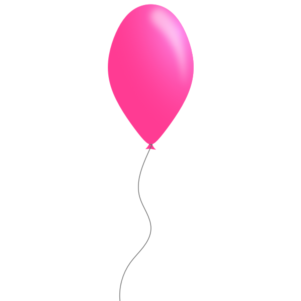 Pink color balloon vector clip art