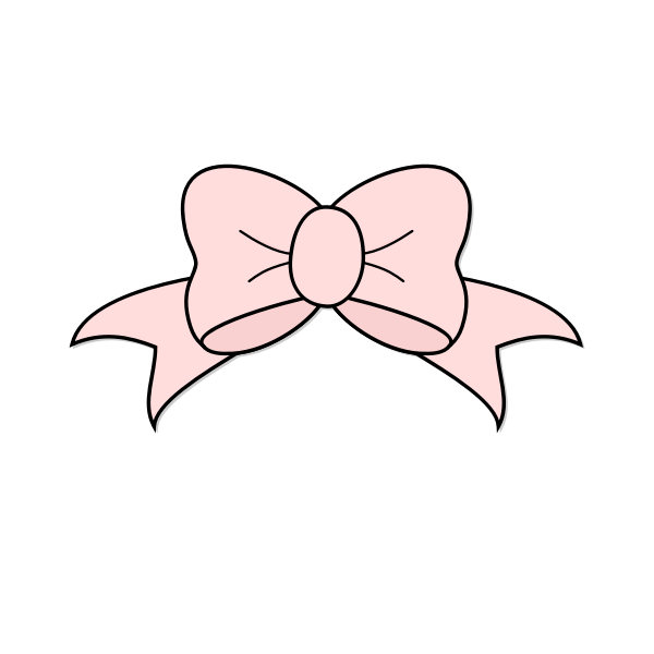 Download Vector Image Of Pink Ribbon Tied Into A Bow Free Svg