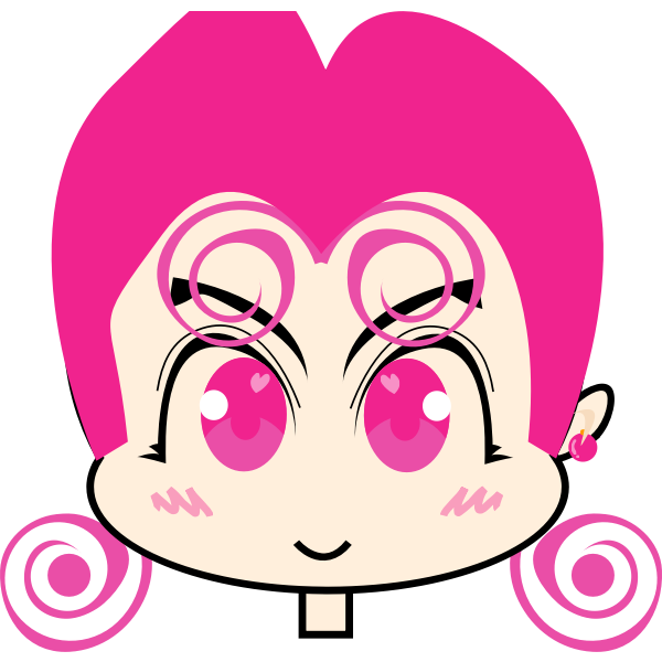 Pinky lady portrait vector image