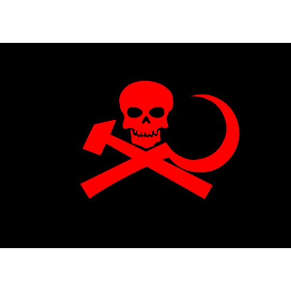 Pirate flag with communist symbols