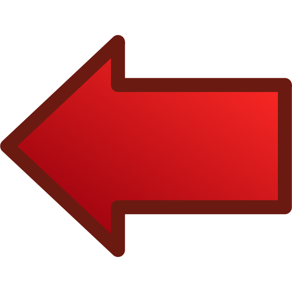 Red arrow pointing left vector drawing | Free SVG