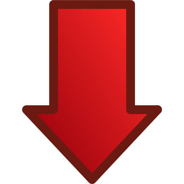 Ristede Blandet betale Red arrow pointing down vector image | Free SVG