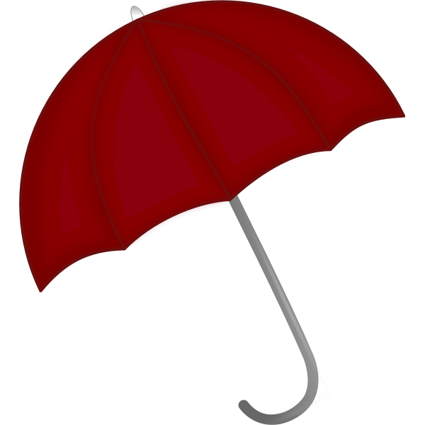 Dark red umbrella vector clip art