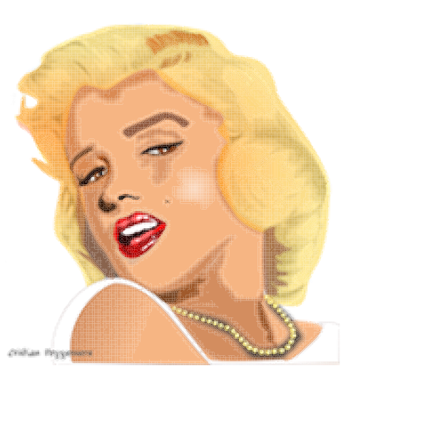 pixel art Marilyn
