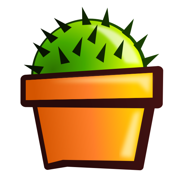 Cactus plant in a pot | Free SVG