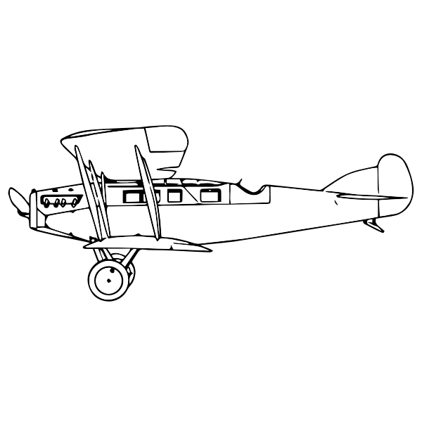 Download Biplane Silhouette Art Free Svg