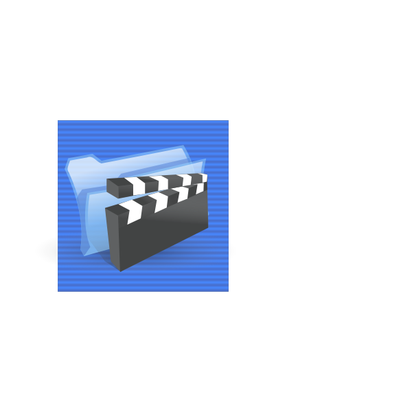 Blue background multimedia file link computer icon vector image