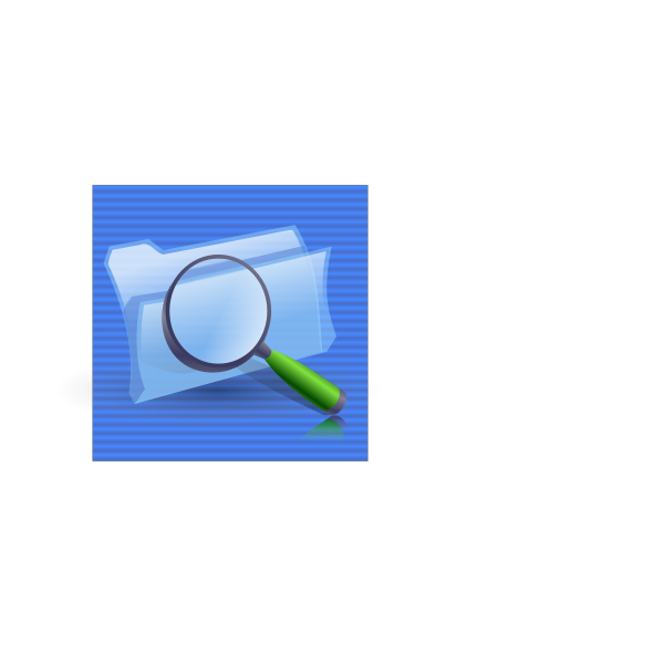 Blue background search option computer icon vector graphics