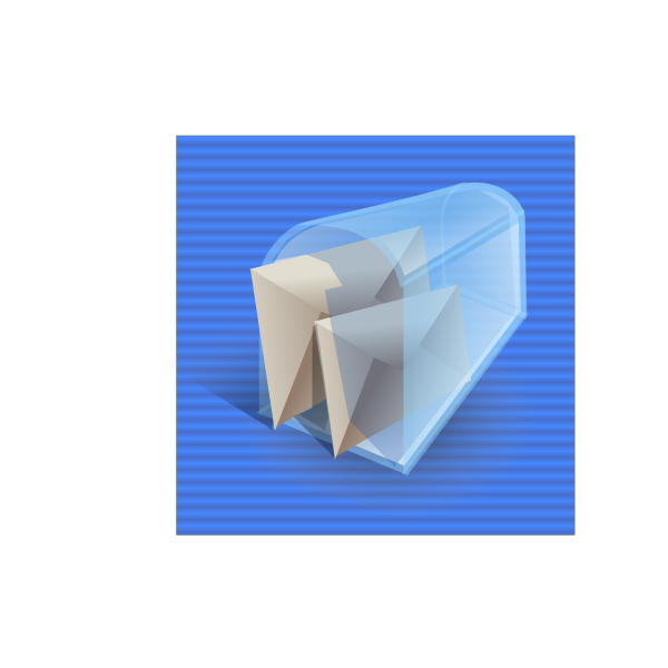 Blue background mail box computer icon vector image