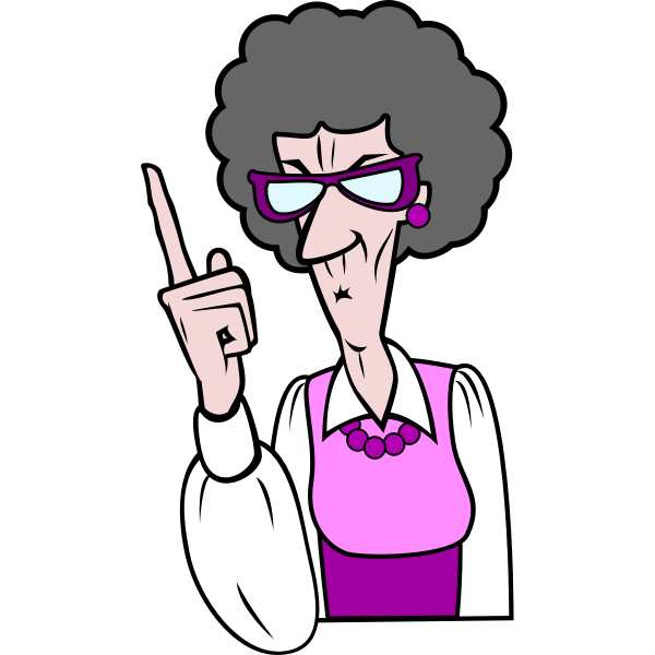 Download Pointing old woman | Free SVG