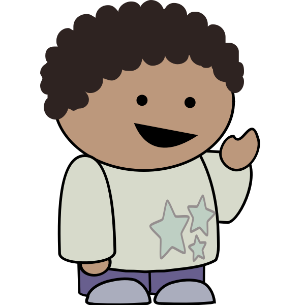Pointing boy animated image