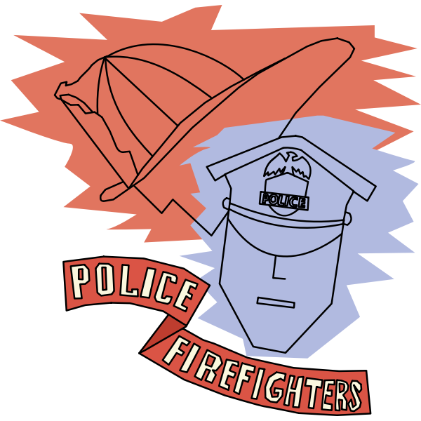 Police and firefighters