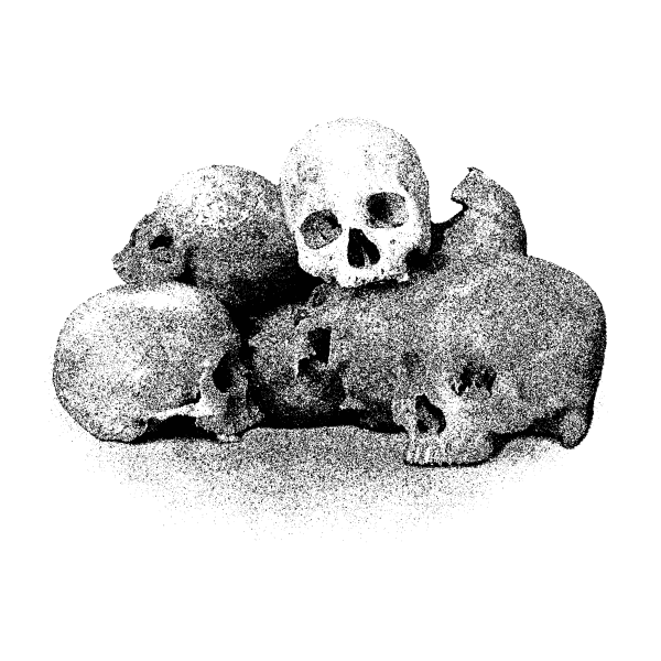 Skulls piled up