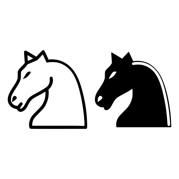 Vector graphics of horse chess sign