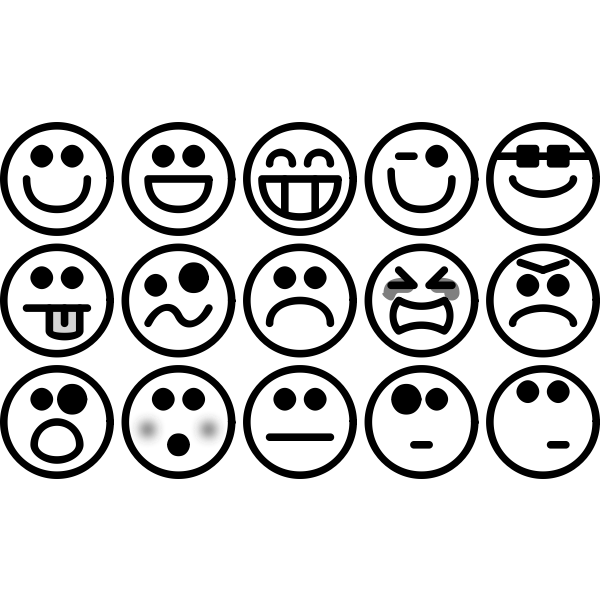 Download Smiley Emoticons Set Free Svg