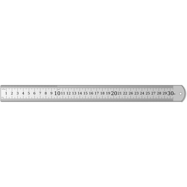 Metal Ruler Vector Image