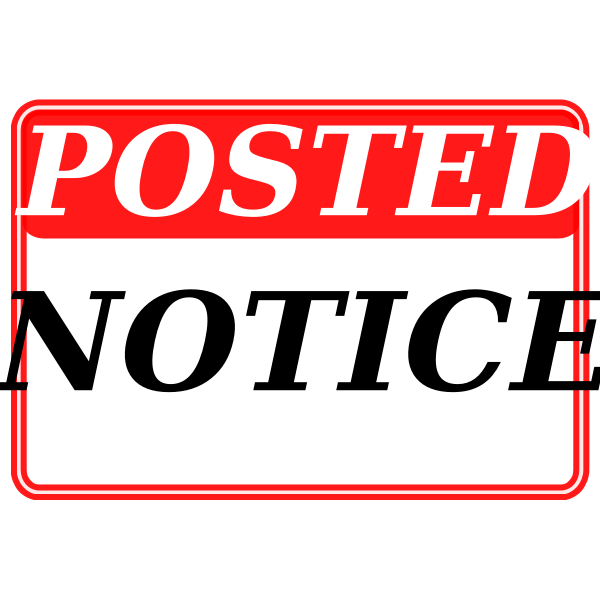 posted notice