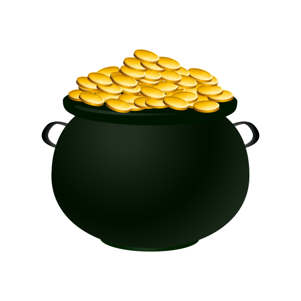 Download A Pot Of Gold Vector Image Free Svg