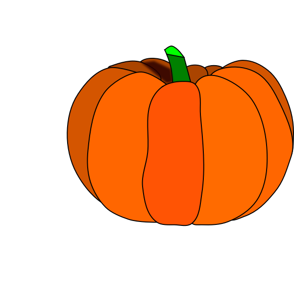 Orange pumpkin Free SVG