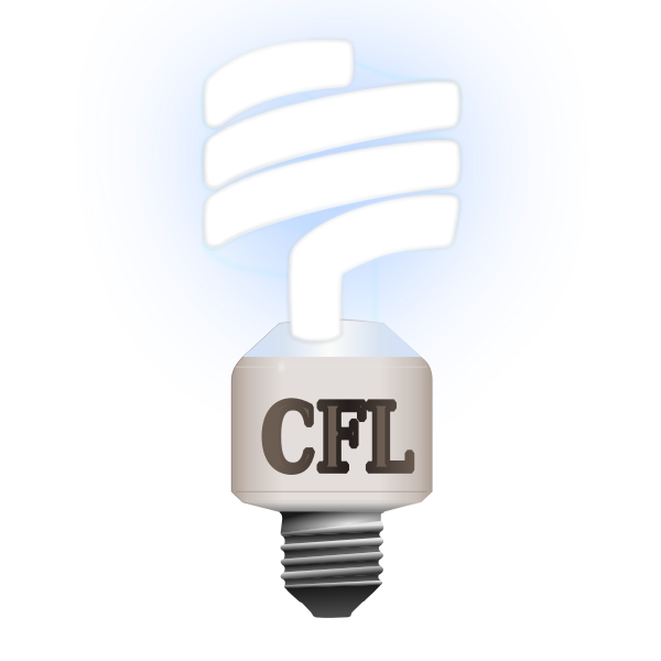 Compact fluorescent lamp vector illustration