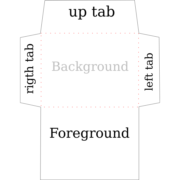 Download Vector Graphics Of Envelope Template Free Svg SVG, PNG, EPS, DXF File