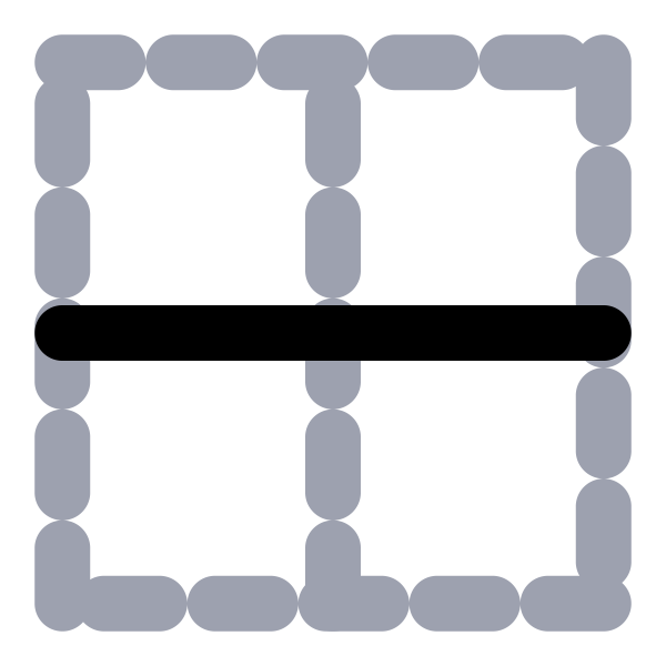 primary border horizontal